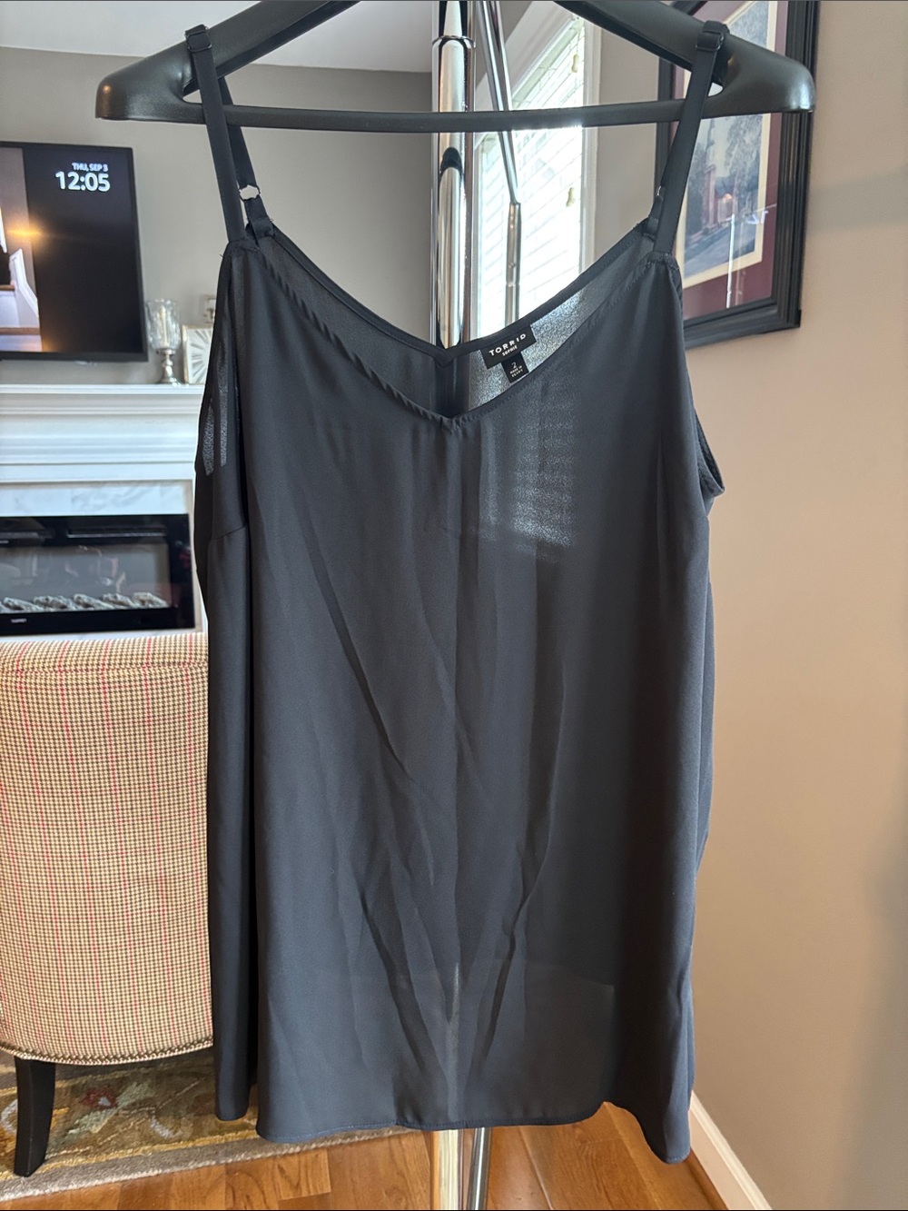 torrid Black V-Neck Spaghetti Strap Cami